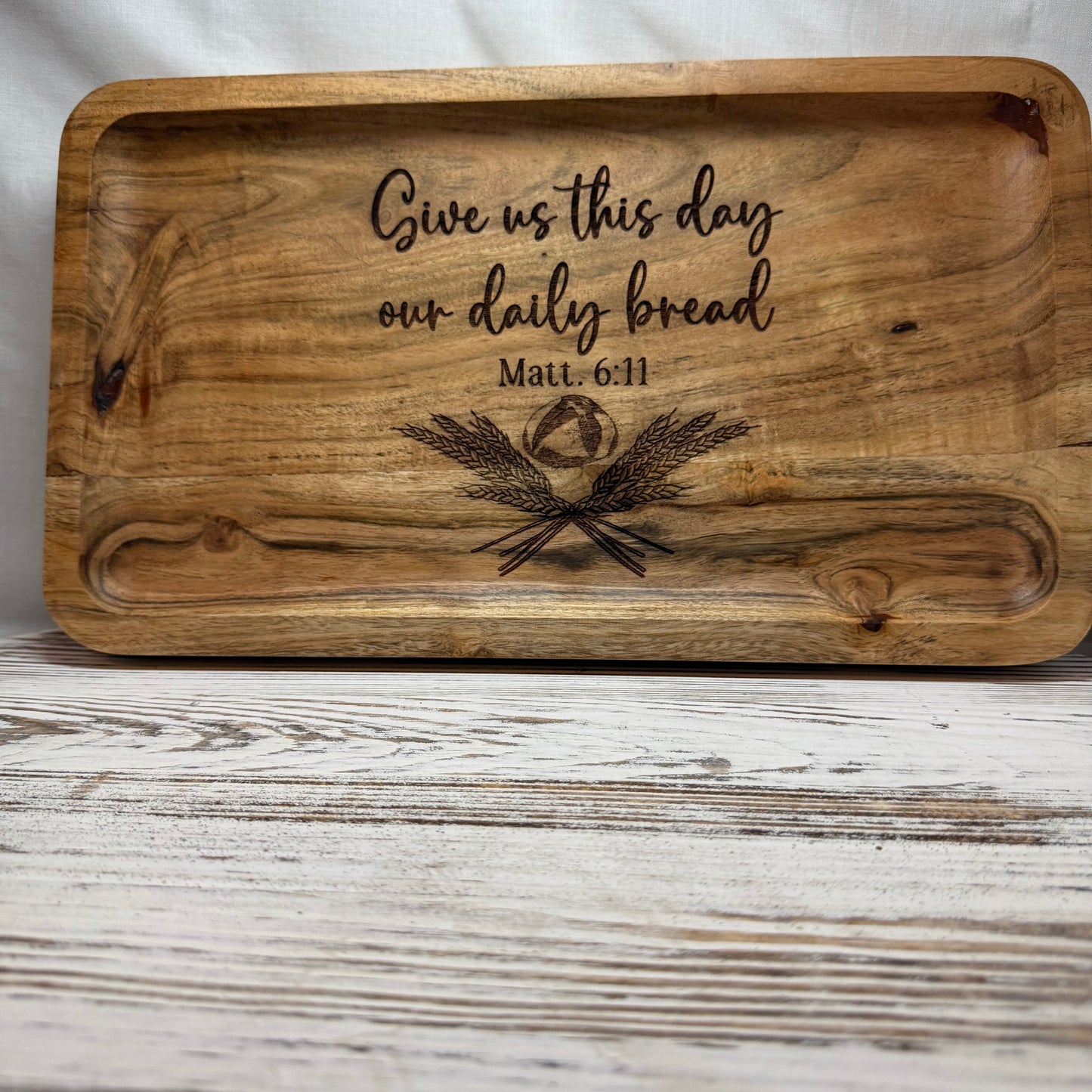 Daily Bread Laser Engraved Dish
