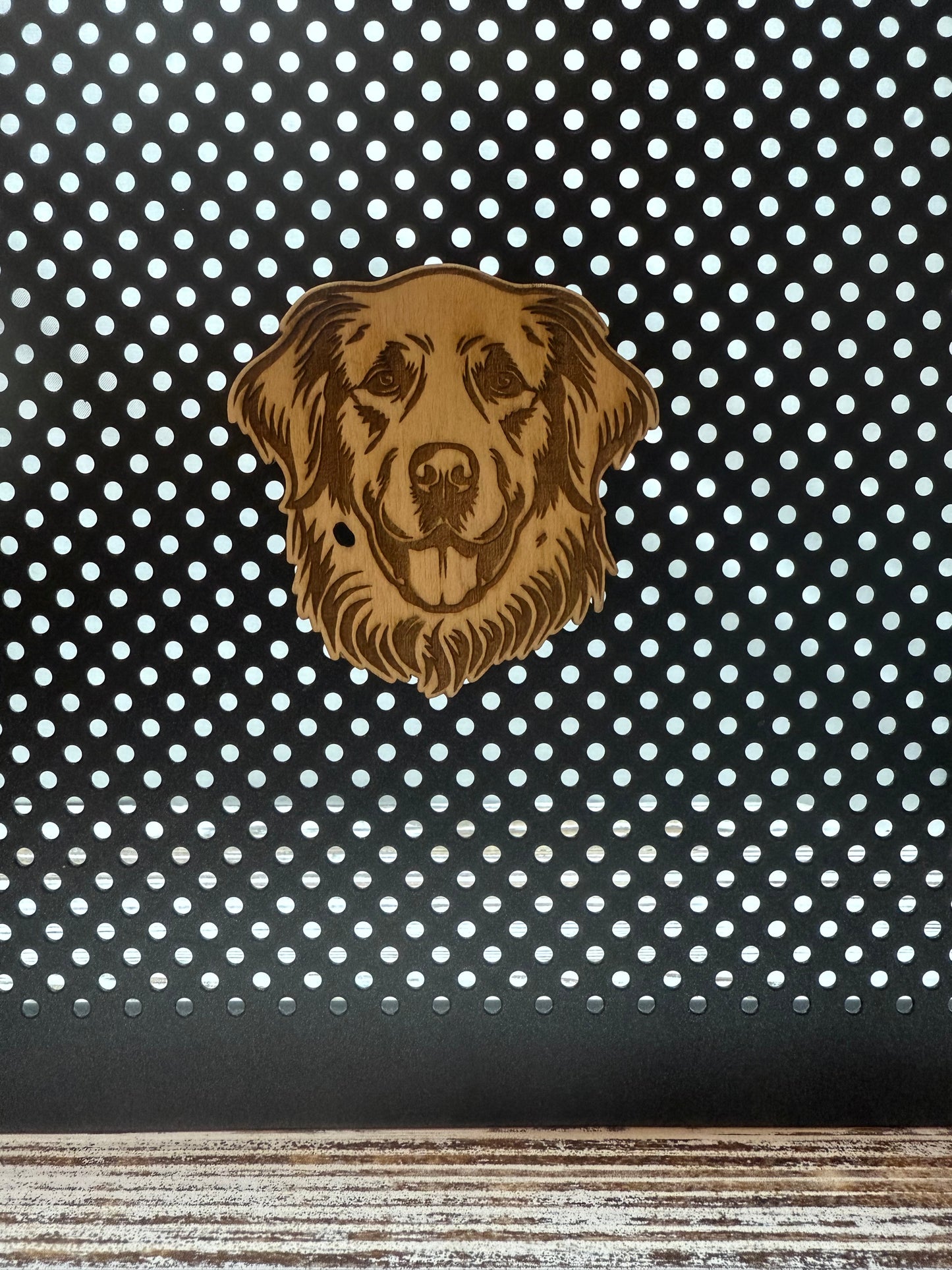 Golden Retriever -Dog Laser Engraved Wood Magnet