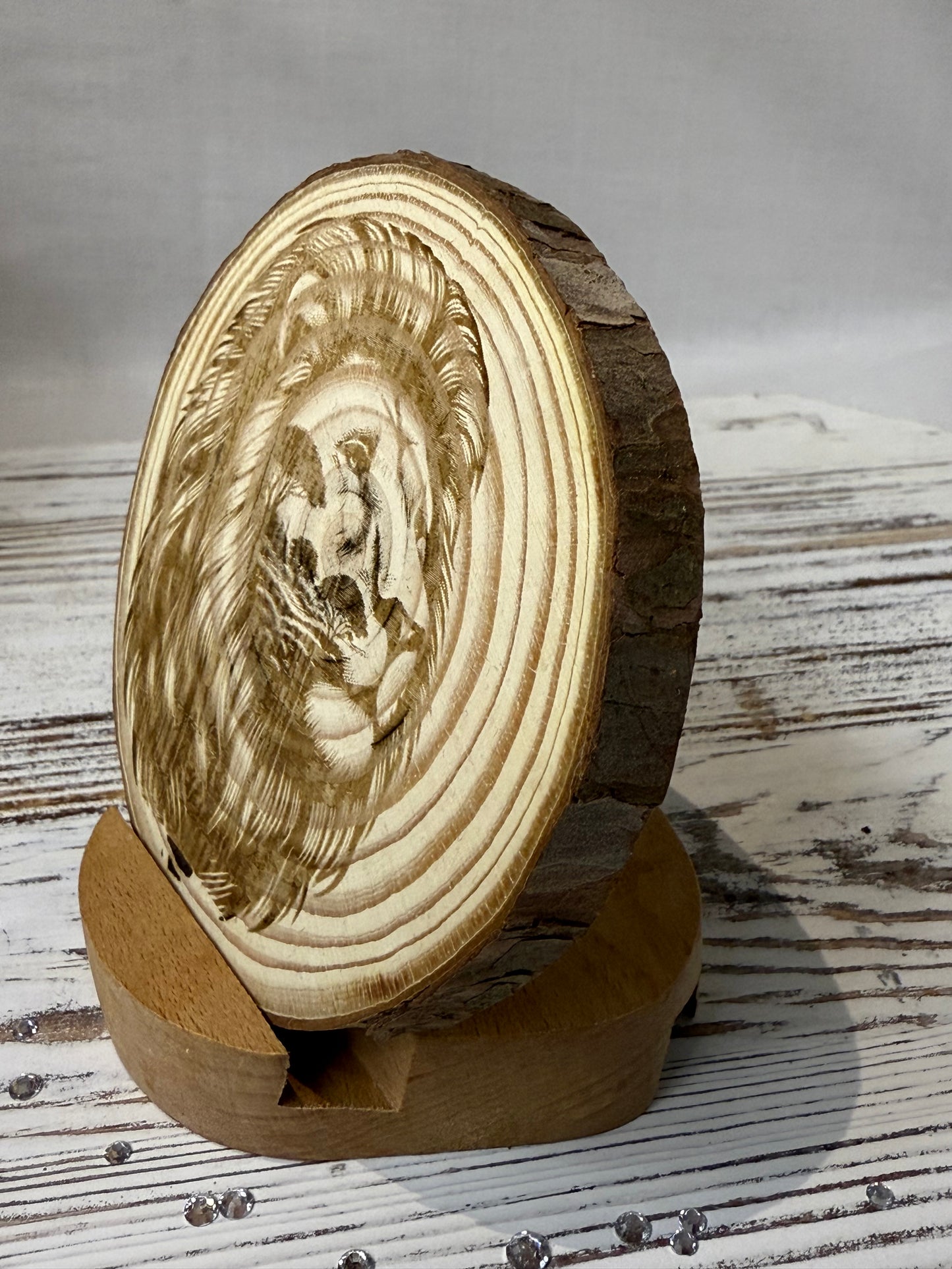 Lion of Judah Laser Engraved Wood Decor