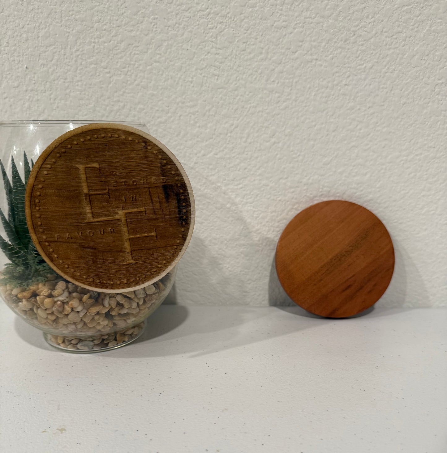 Custom Wood Coaster - Round Acacia