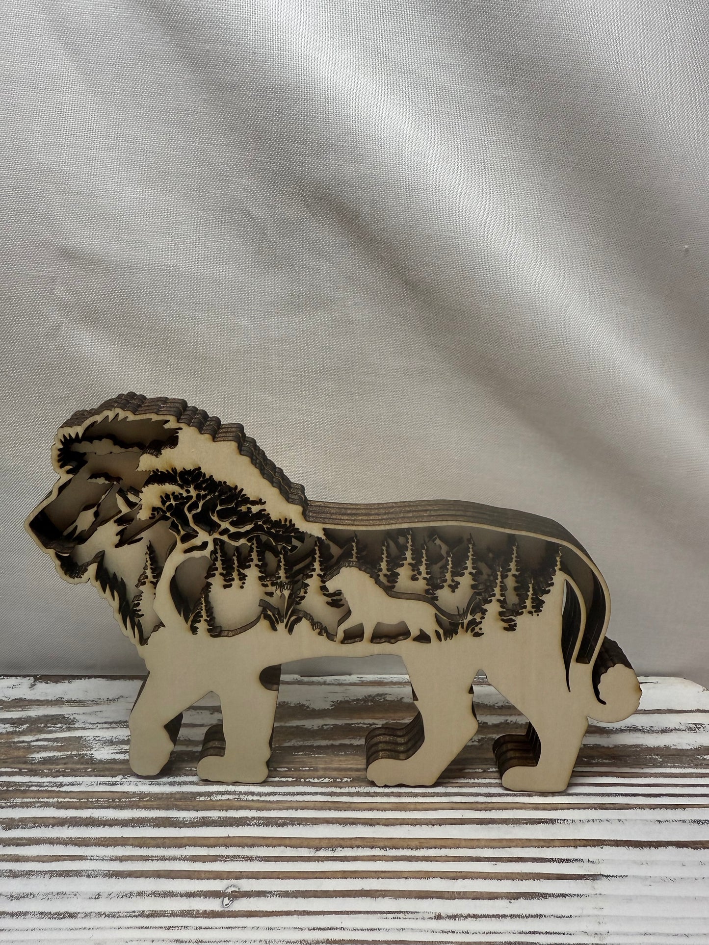 Lion Multilayer Laser Cut Home Decor