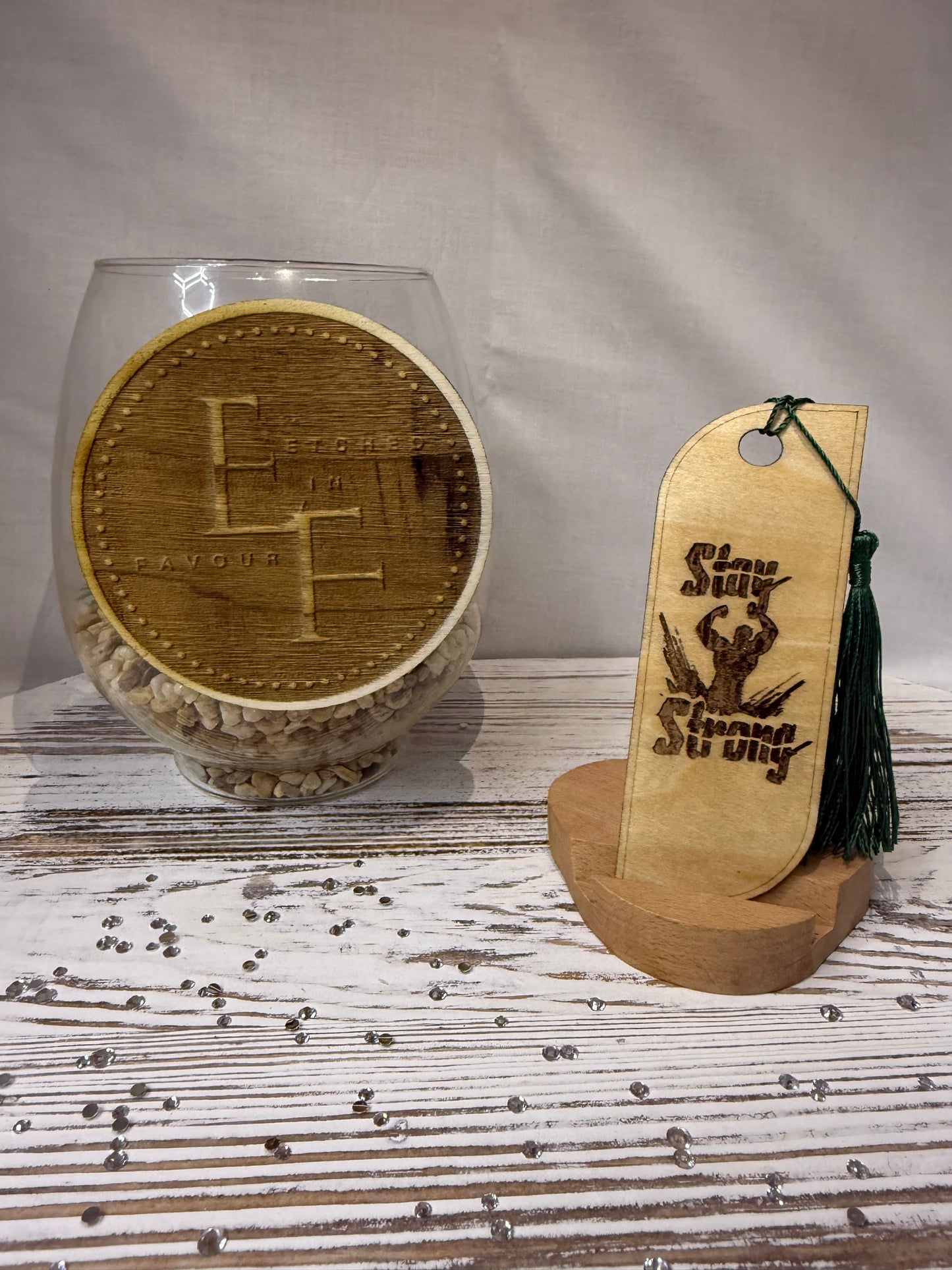 Stay Strong - Laser Engraved Wood Bookmark