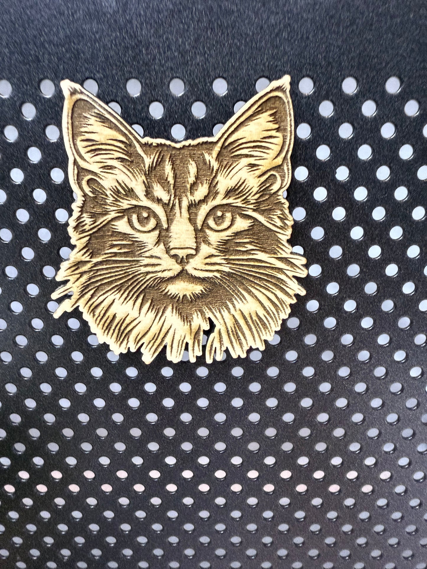 Samali - Cat Laser Engraved Wood Magnet