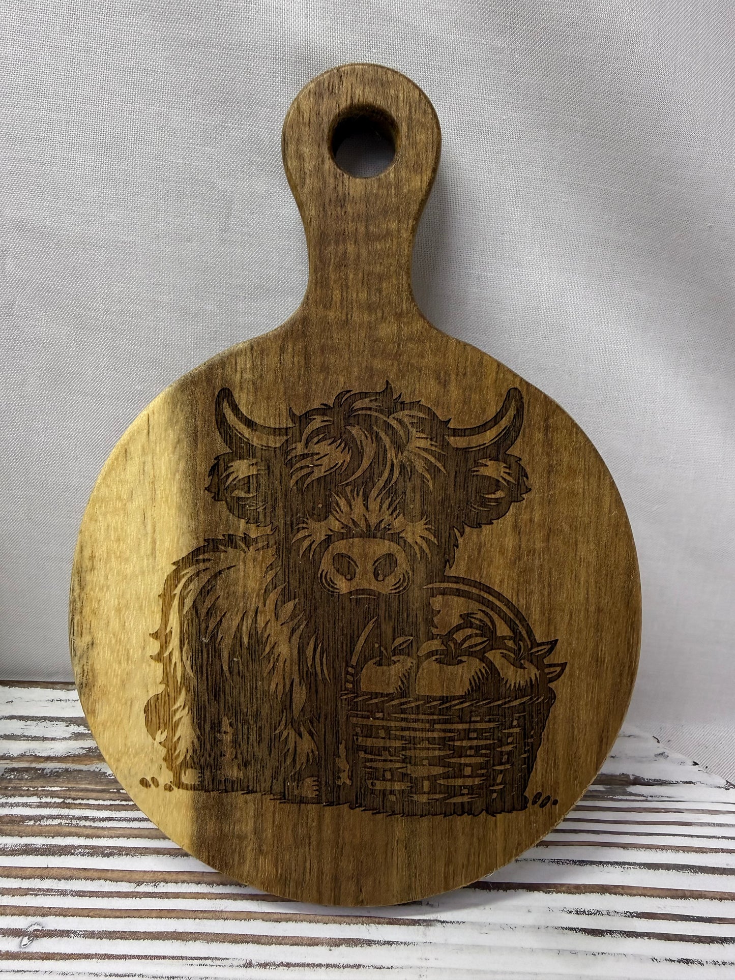 Highland Cow Mini Board - Laser Engraved