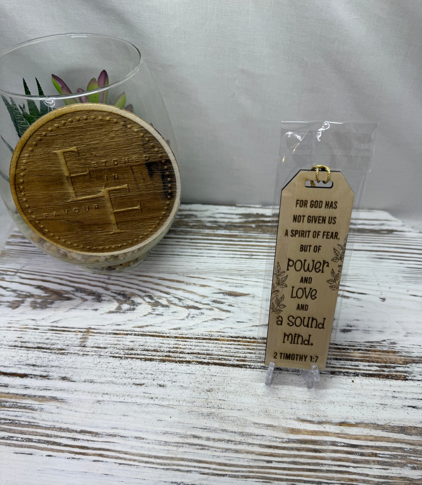 2 Timothy 1:7 Bookmark - Laser Engraved
