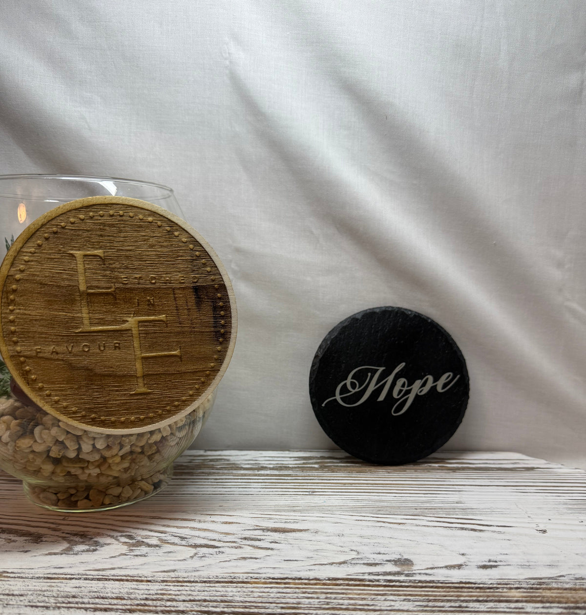 Hope Laser Engraved Slate Coaster