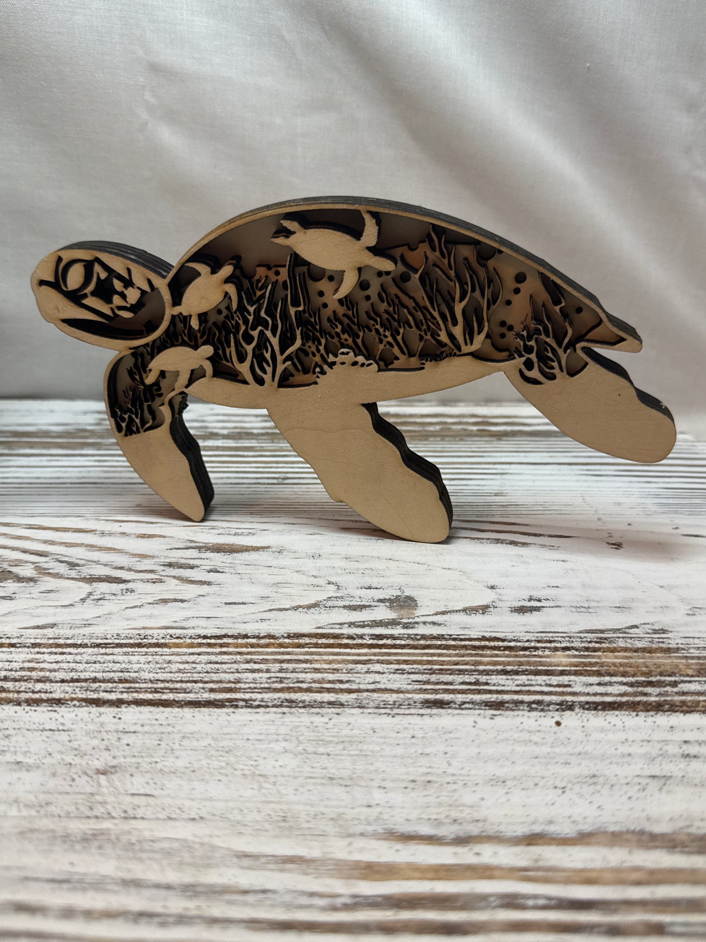 Turtle Multilayer Laser Cut Home Decor