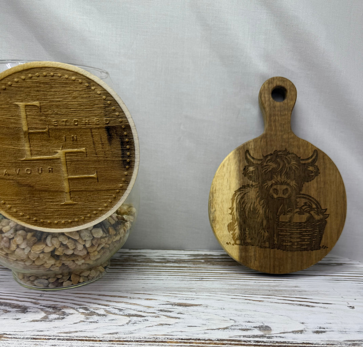 Highland Cow Mini Board - Laser Engraved