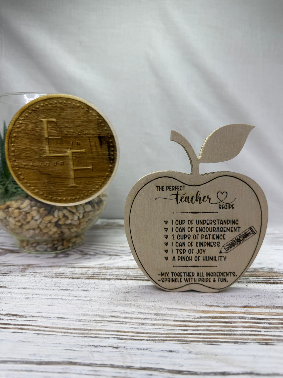 The Perfect Teacher Recipe Laser Cut Apple