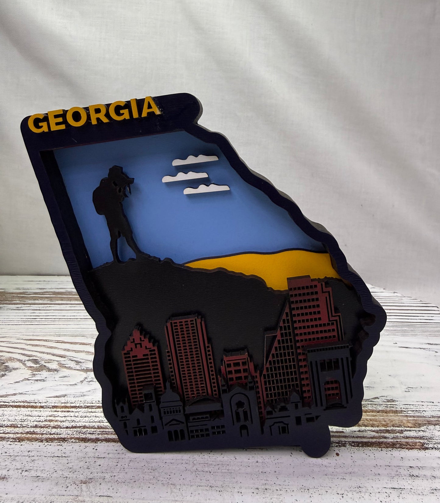 Georgia Layered Wood Display