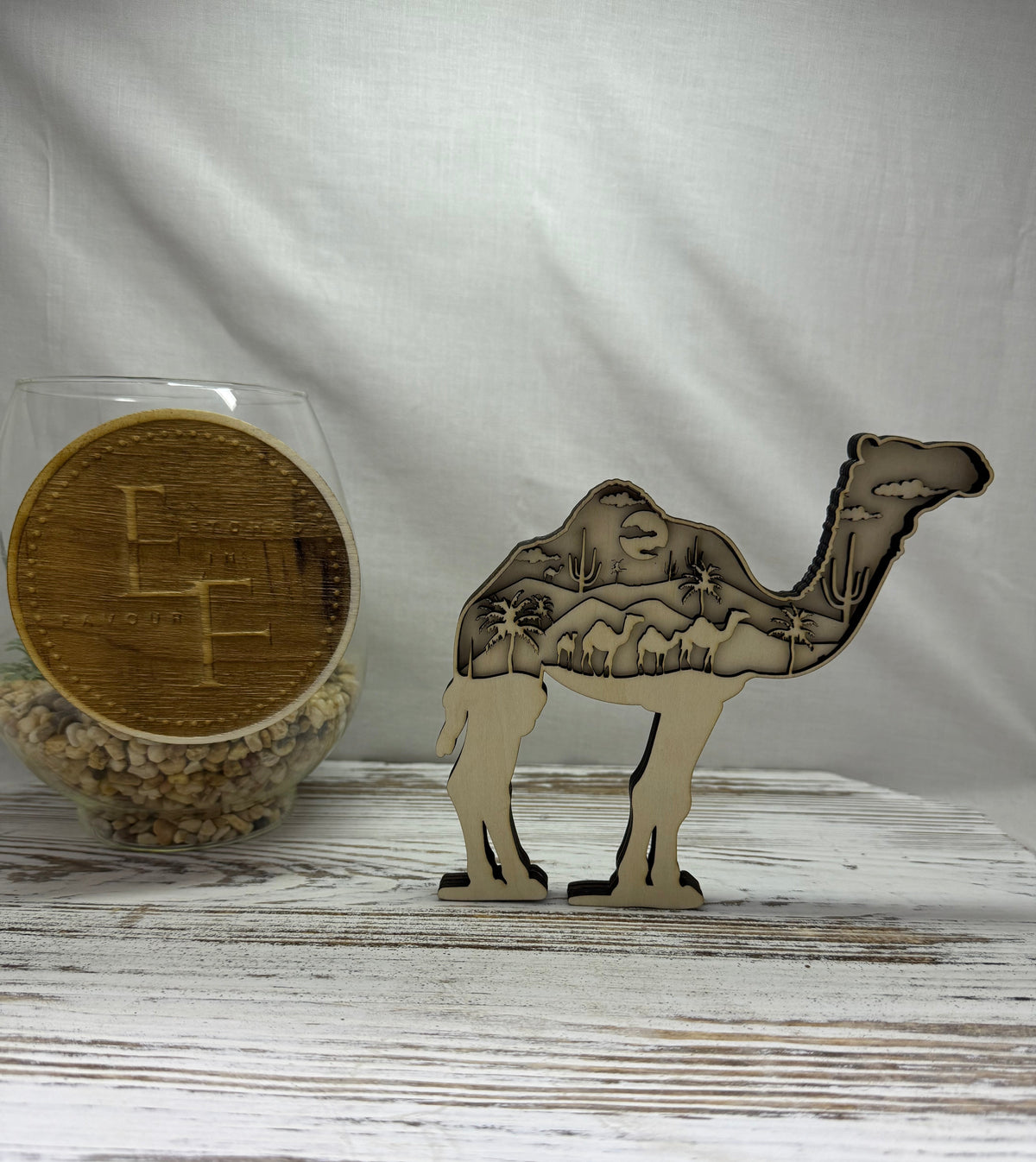 Camel Multilayer Wood Decor