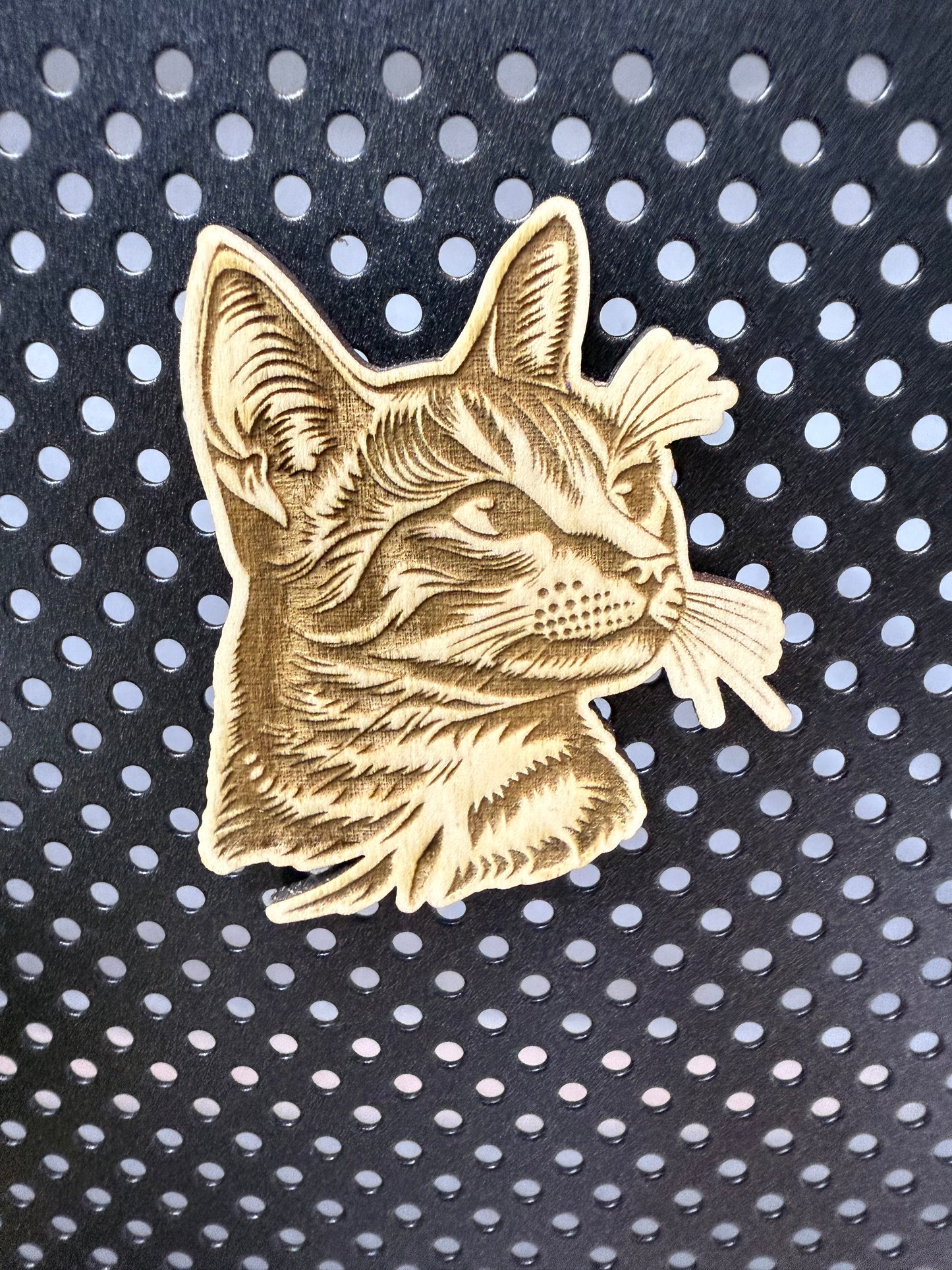 Egyptian Mau - Cat Laser Engraved Wood Magnet