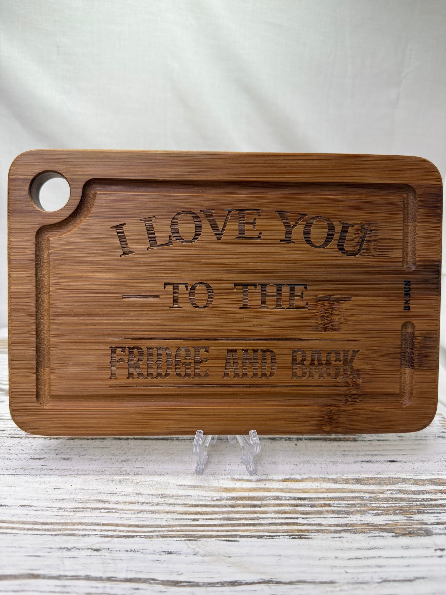 I Love You to the Fridge and Back Cutting Board