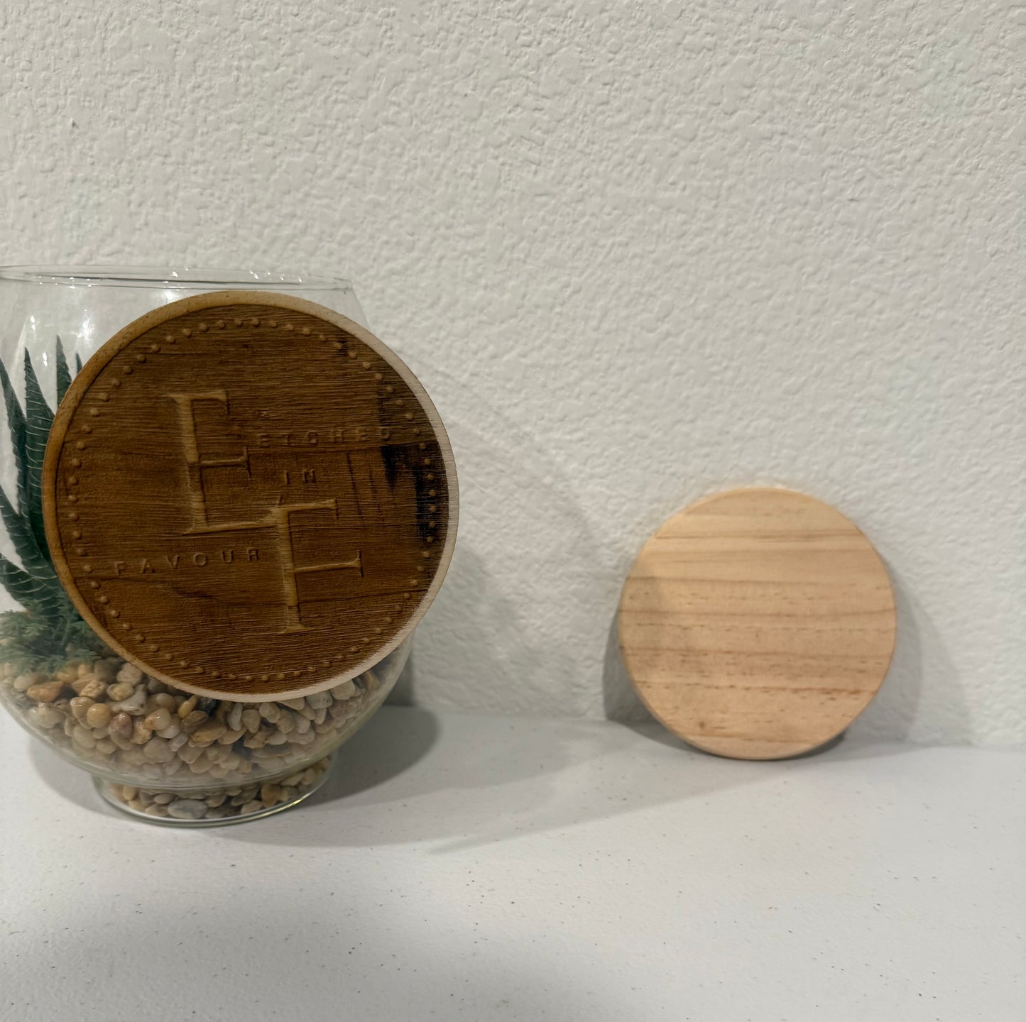 Custom Wood Coaster - Round Pine