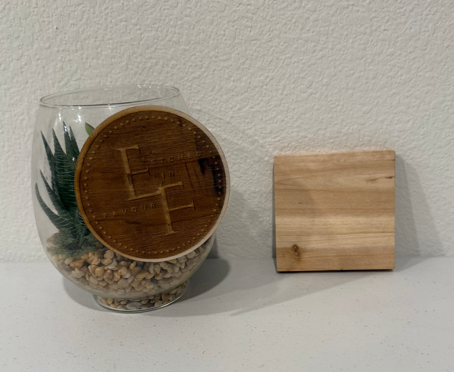 Custom Wood Coaster - Square Pine