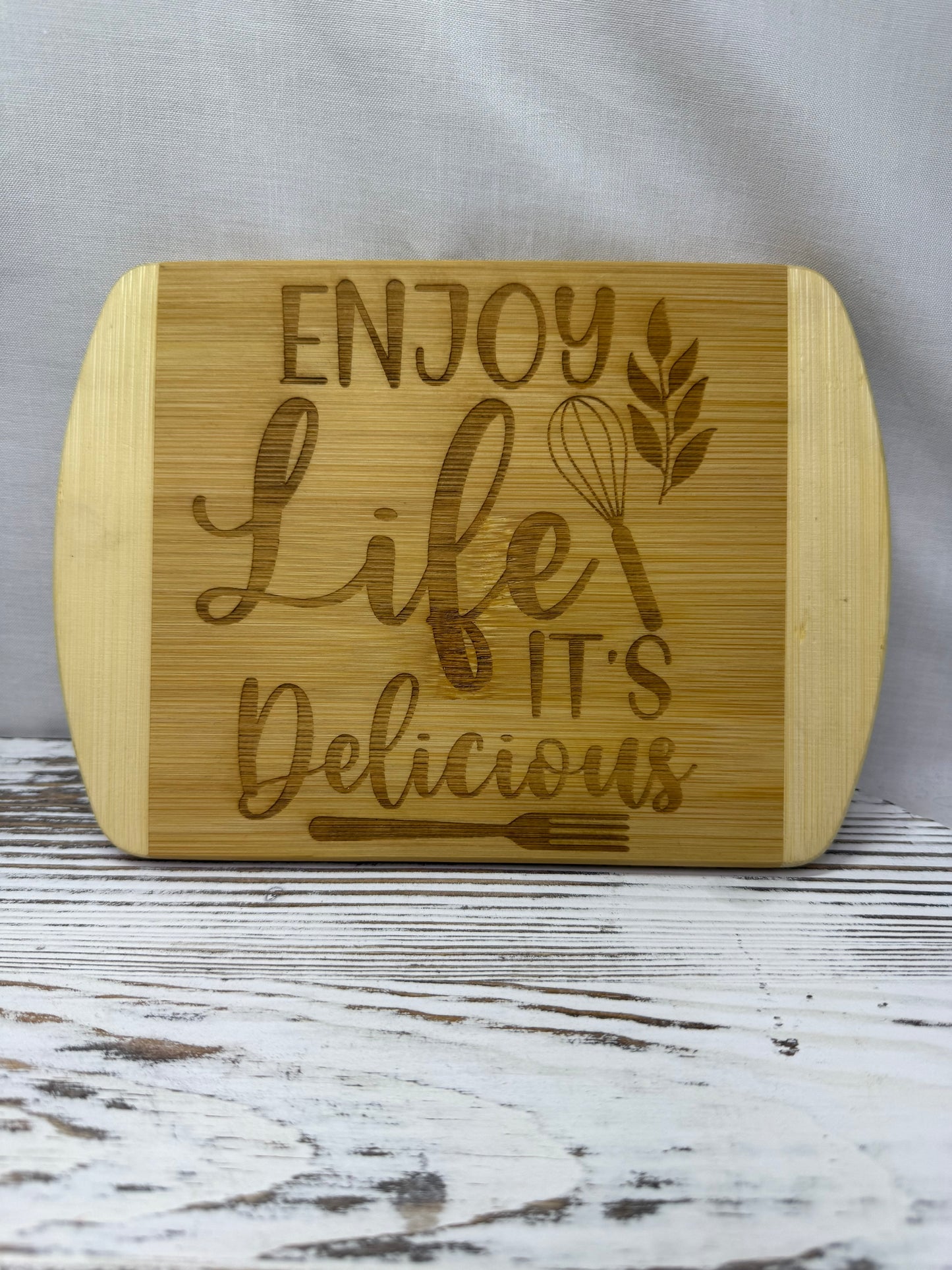 Enjoy Life Laser Engraved Cutting Board