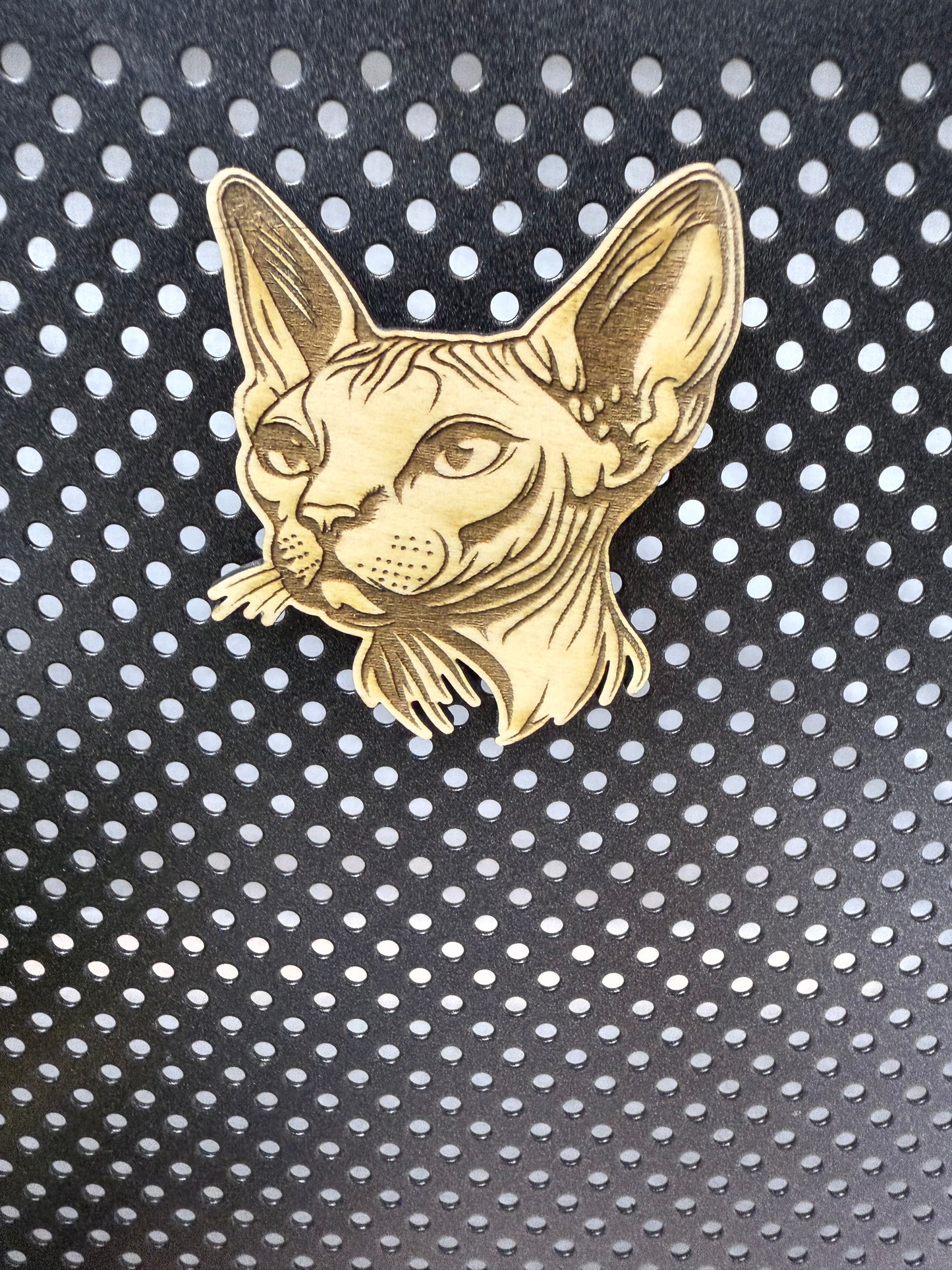 Devon Rex - Cat Laser Engraved Wood Magnet