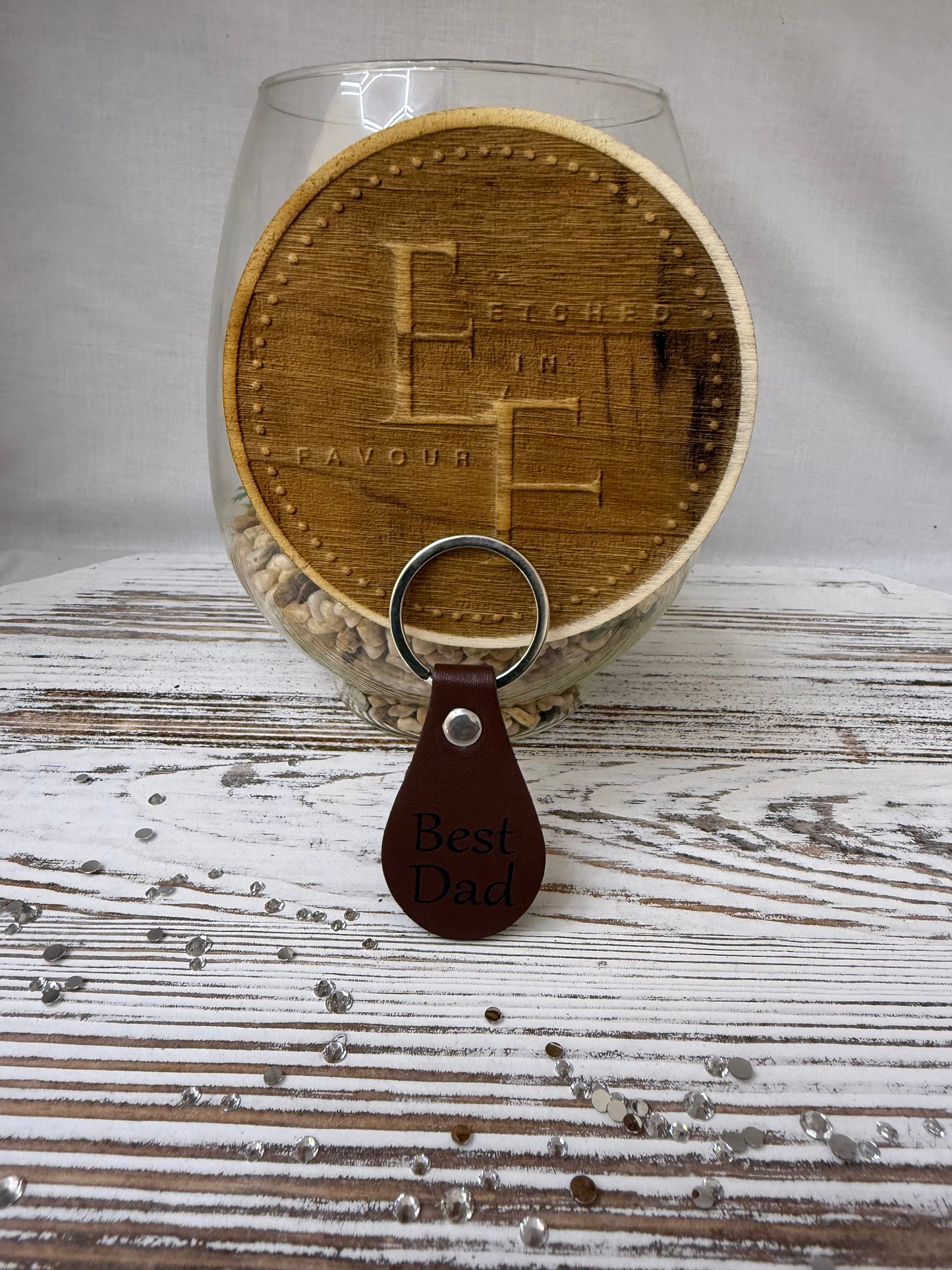 Best Dad- Best Mom- Fall Pumpkin Keychain | Laser Engraved Gift