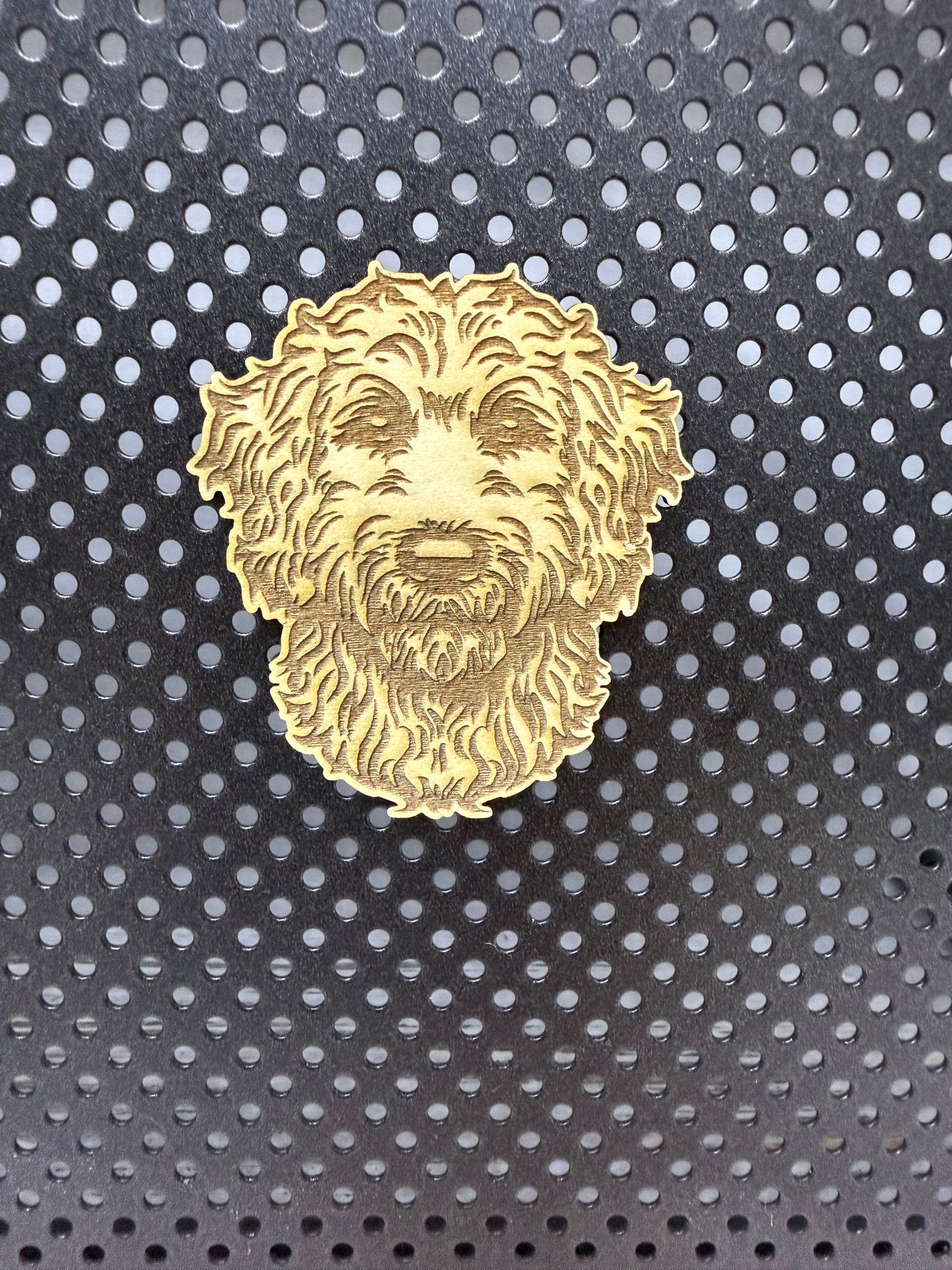 Golden Doodle -Dog Laser Engraved Wood Magnet