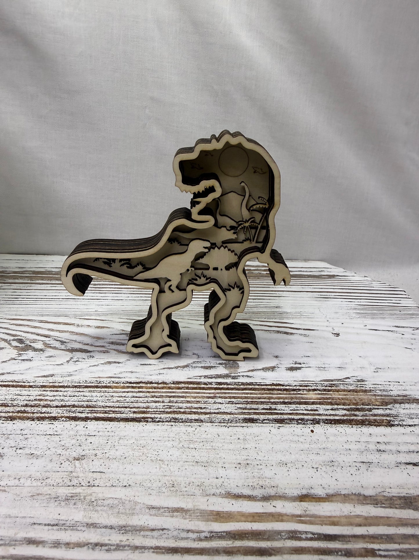 T-Rex Multilayer Wood Decor