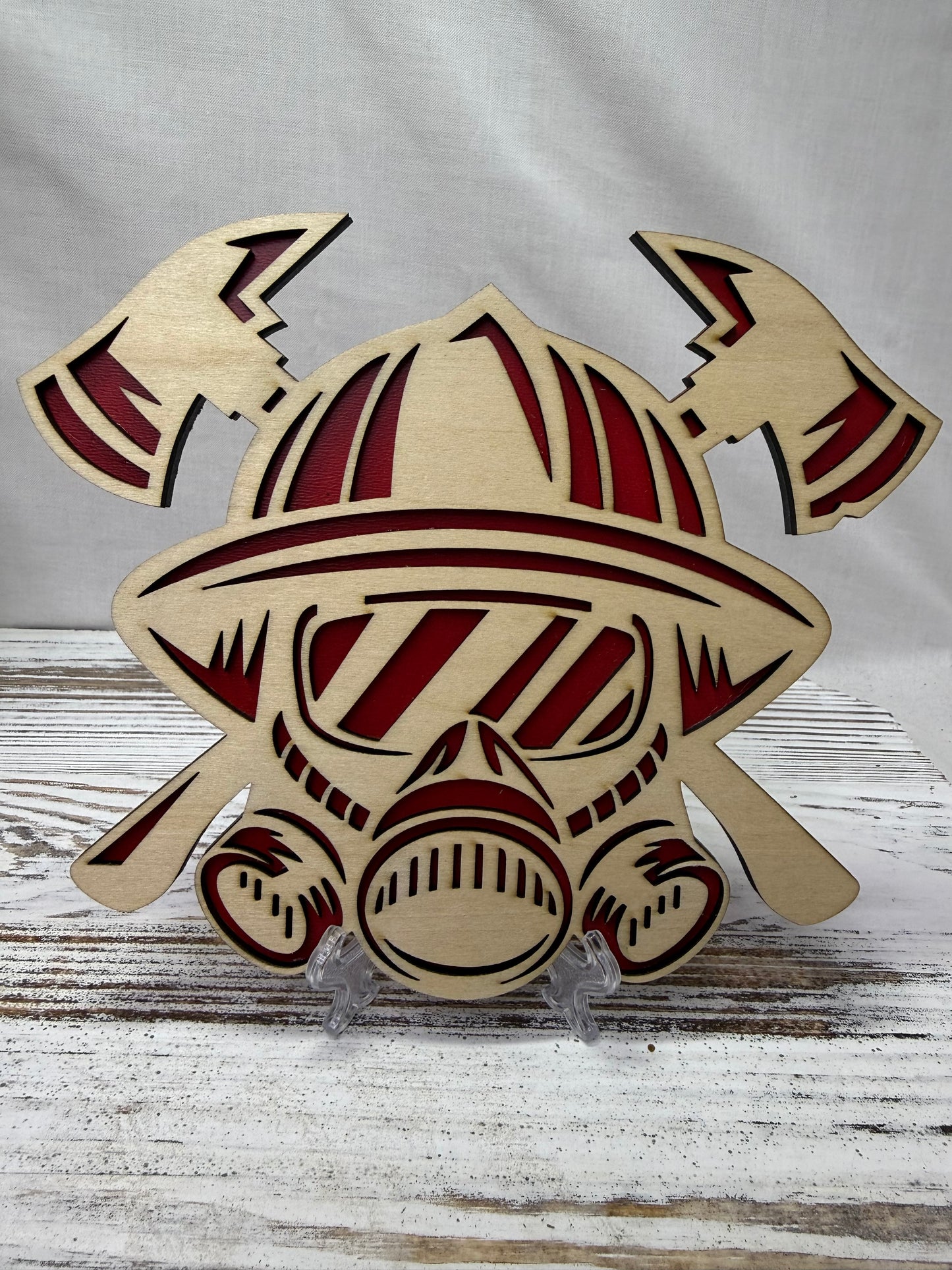 Firefighter Multilayer Wood Decor
