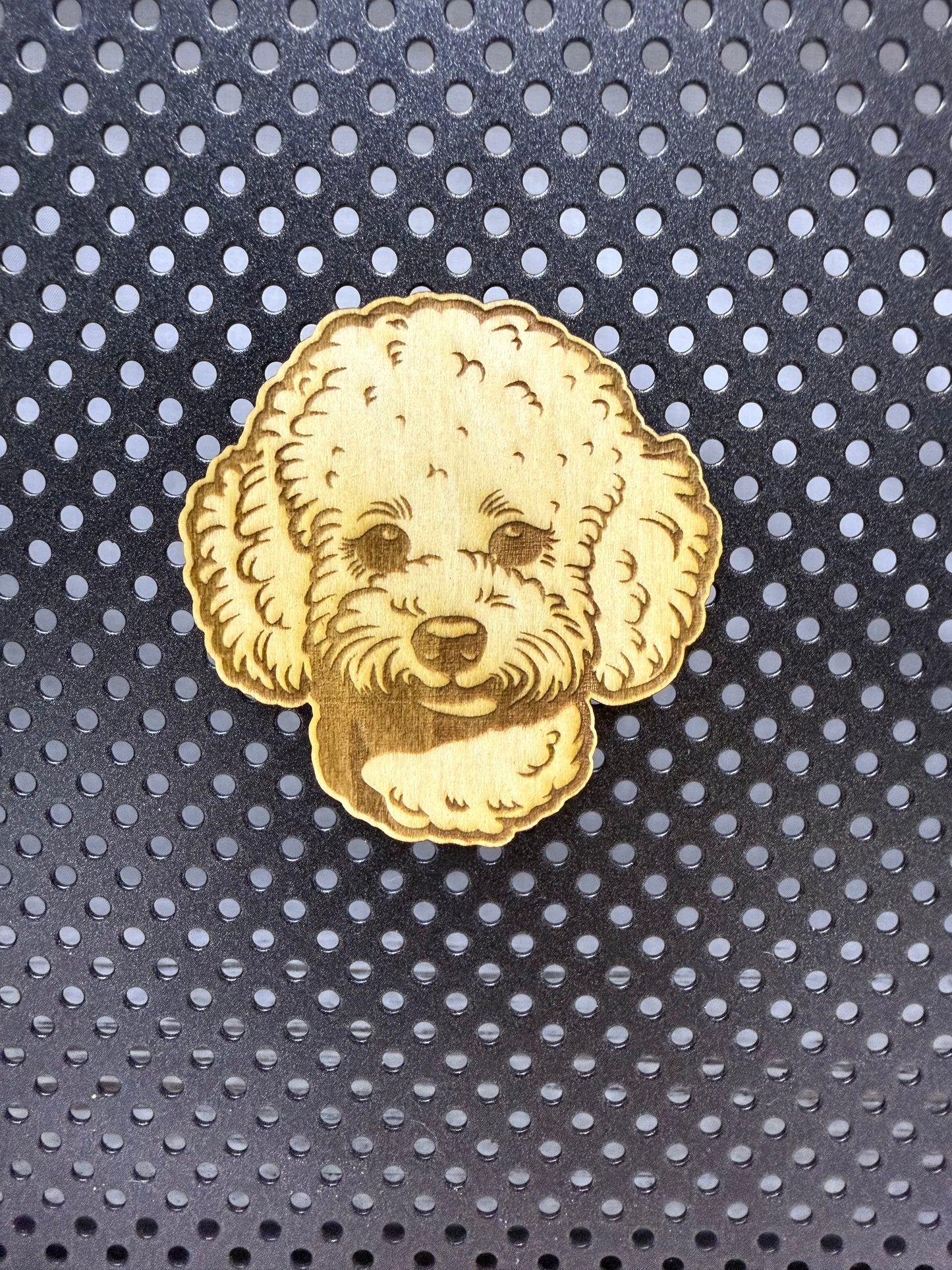 Bichon Frise - Dog Laser Engraved Wood Magnet