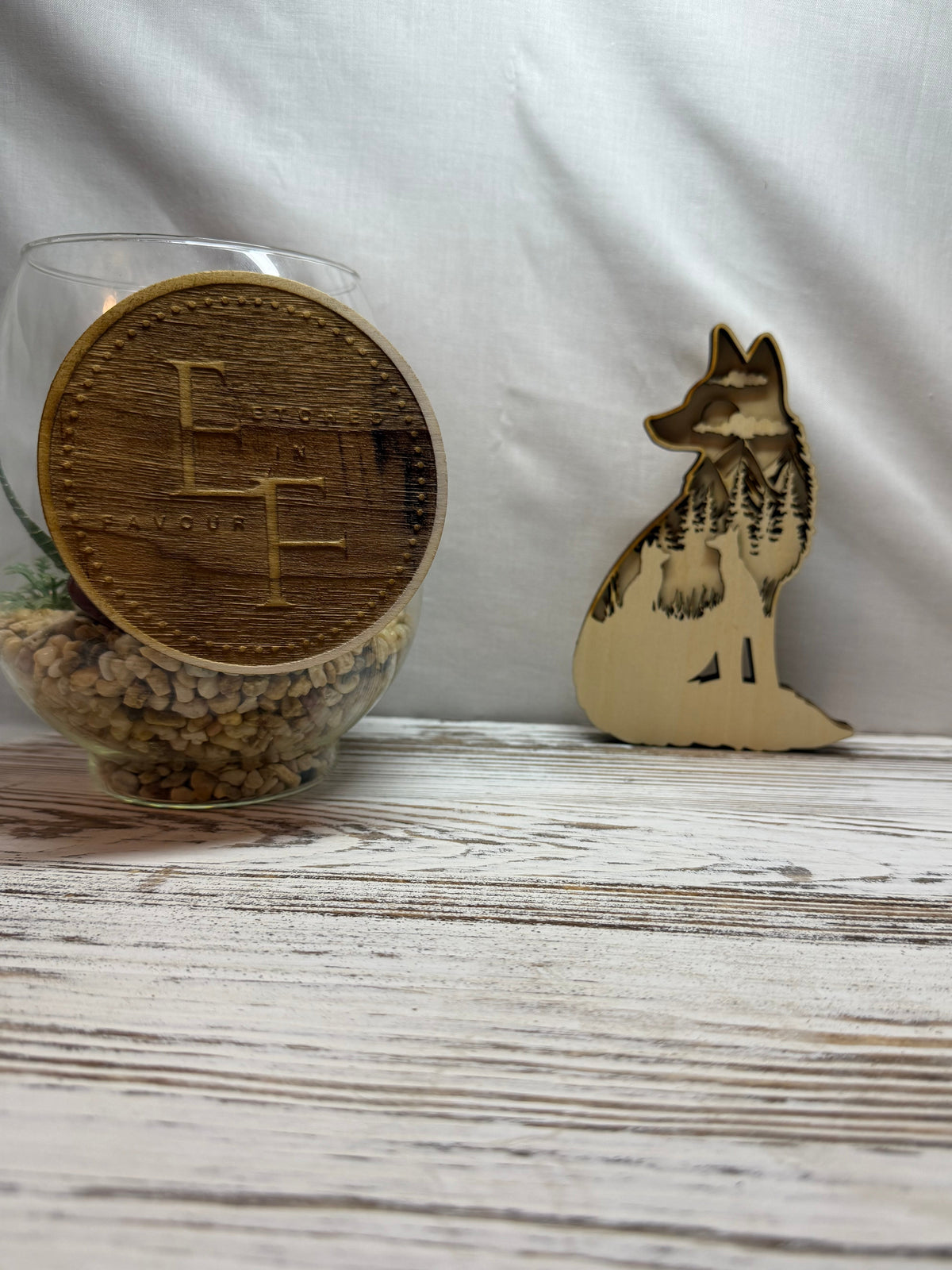 Fox Multilayer Wood Decor