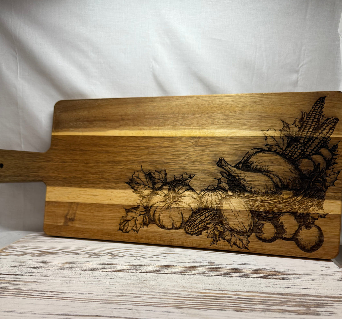 Fall Harvest Laser Engraved Cutting Board