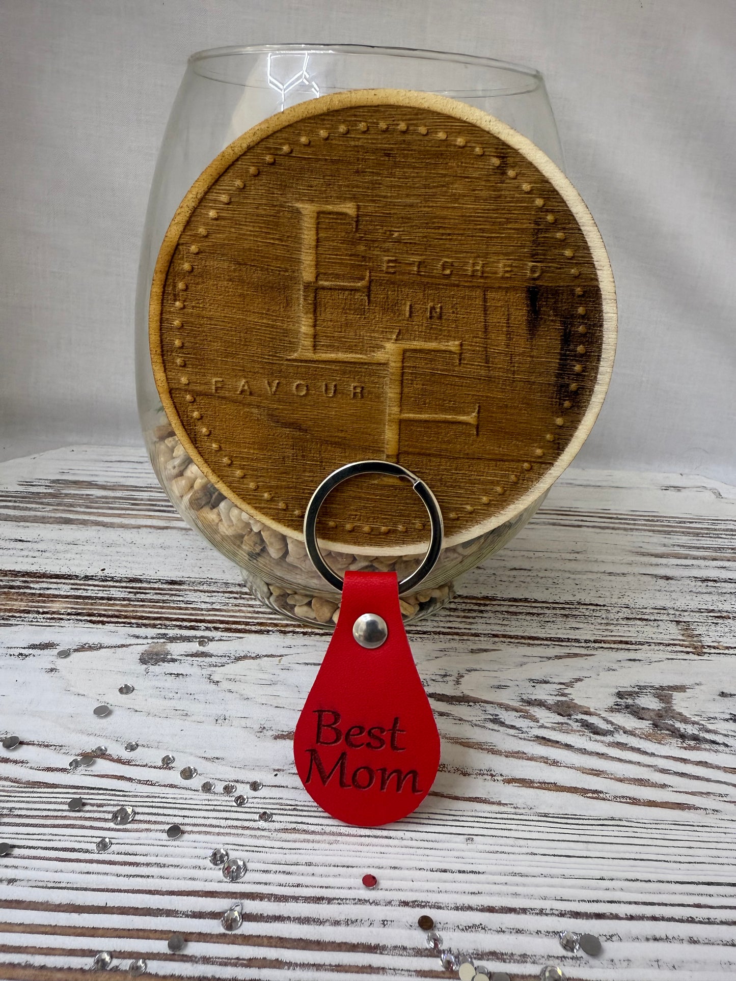 Best Dad- Best Mom- Fall Pumpkin Keychain | Laser Engraved Gift