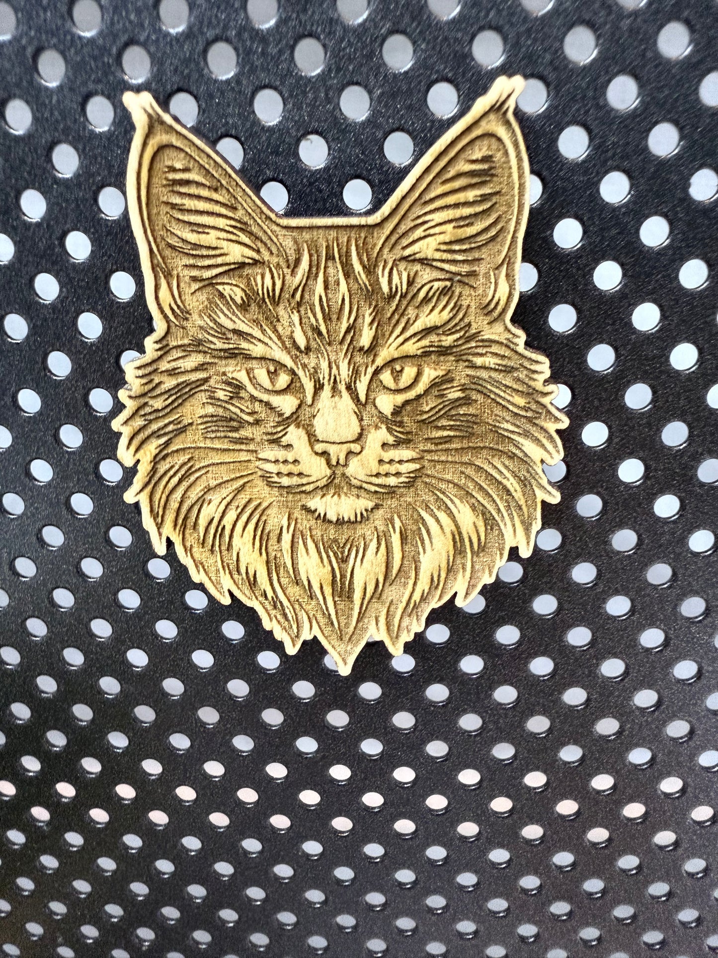 Manx - Cat Laser Engraved Wood Magnet