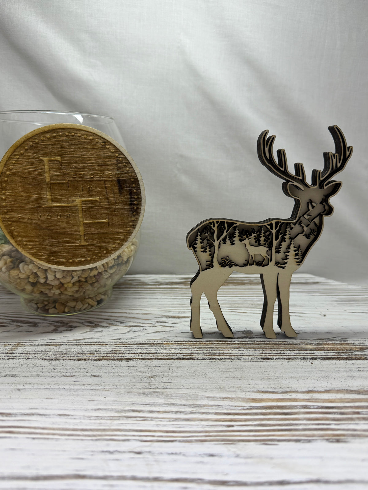 Deer Multilayer Wood Decor