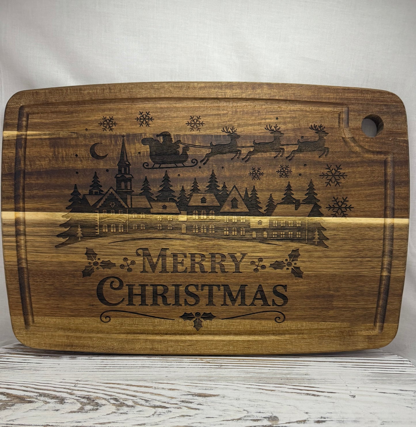 Christmas Village Cutting Board