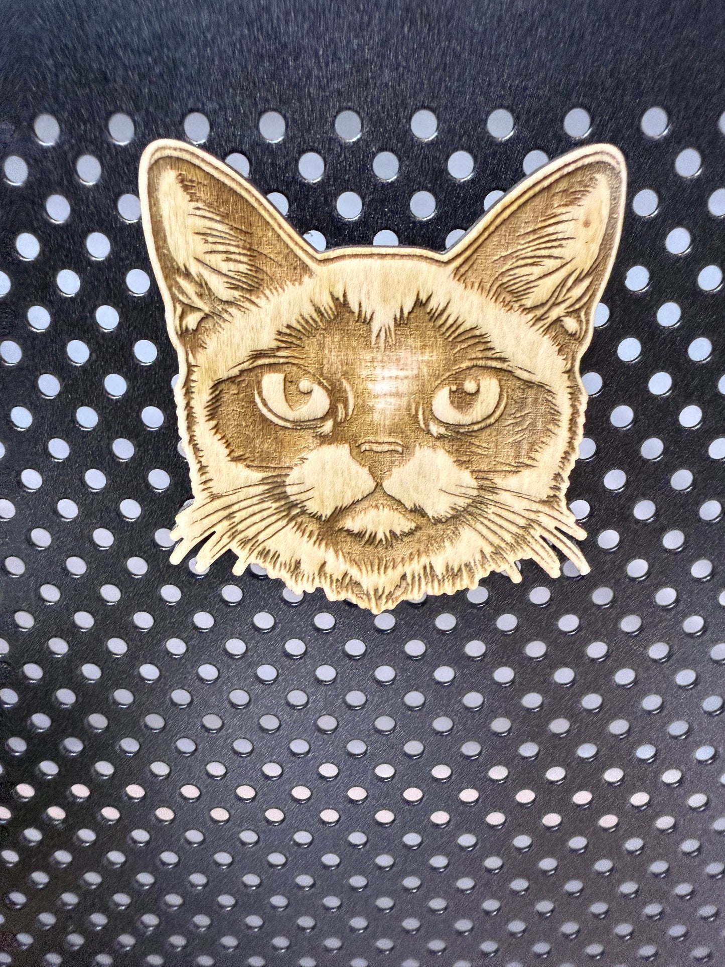 Snow Shoe - Cat Laser Engraved Wood Magnet