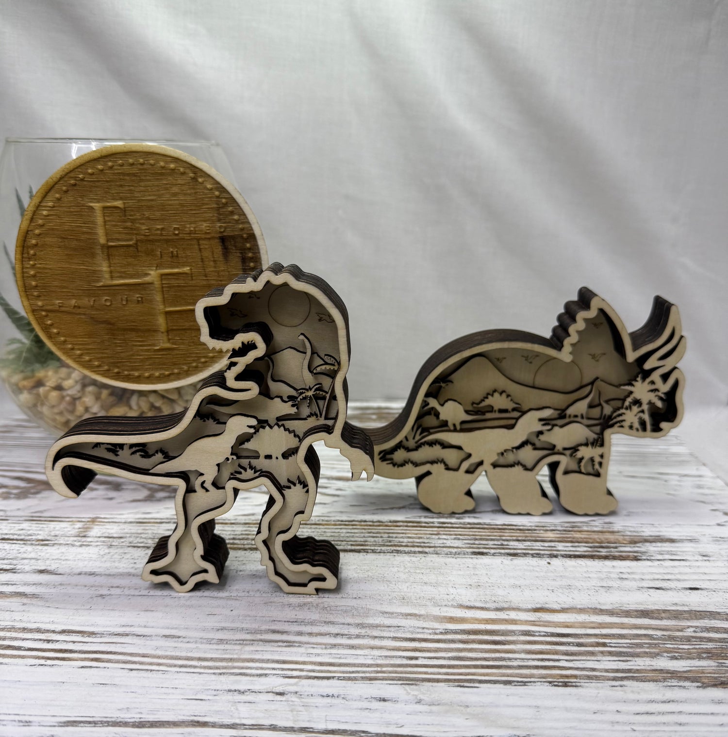 Dinosaur Multilayer Wood Decor