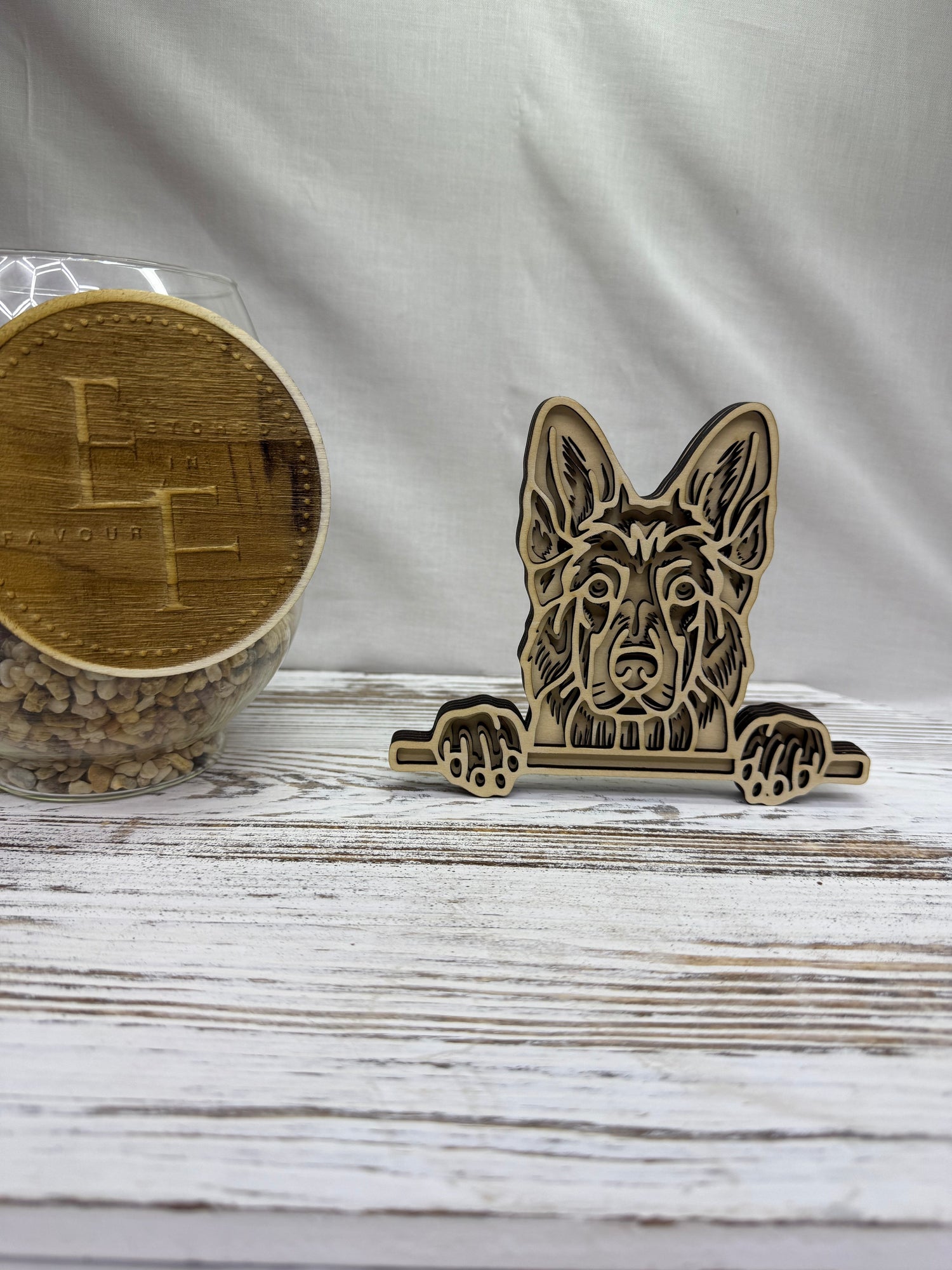 Dog Multilayer Wood Decor