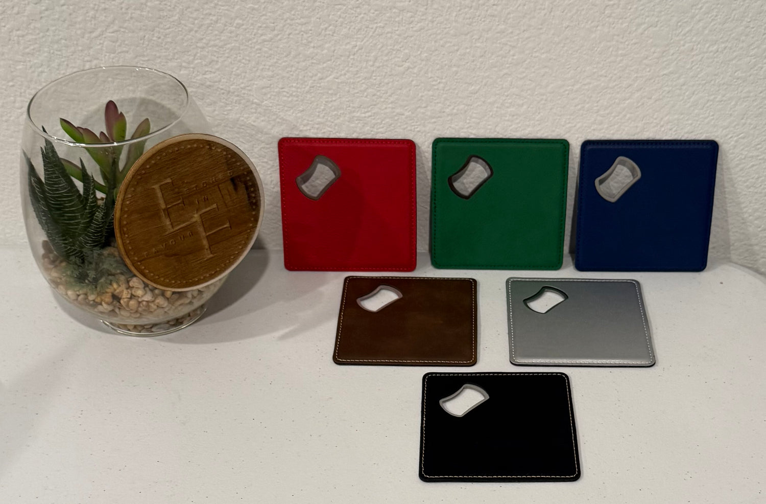 Customer Leather Coaster / Bottle Opener