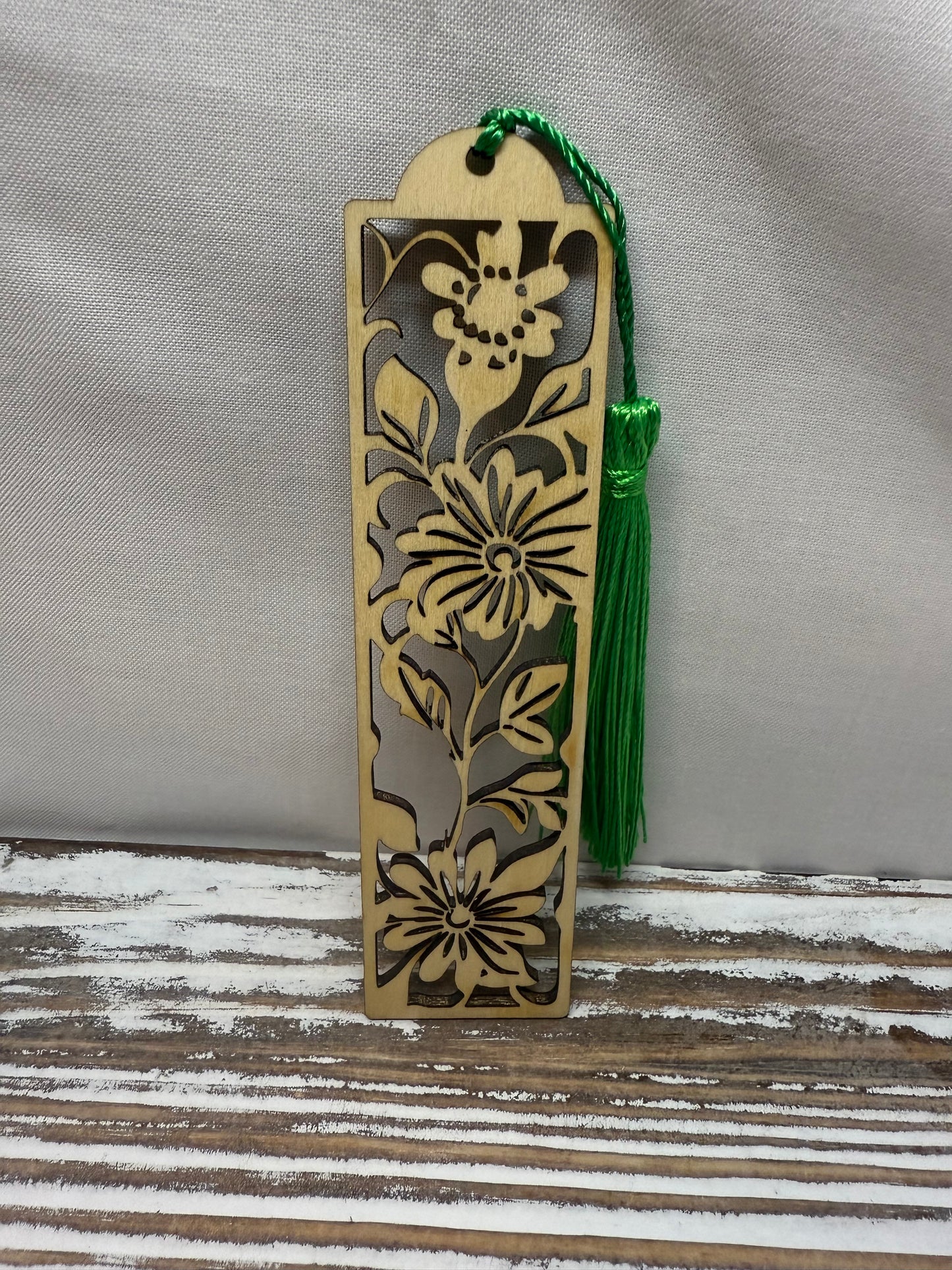 Floral Theme - Laser Engraved Wood Bookmarks