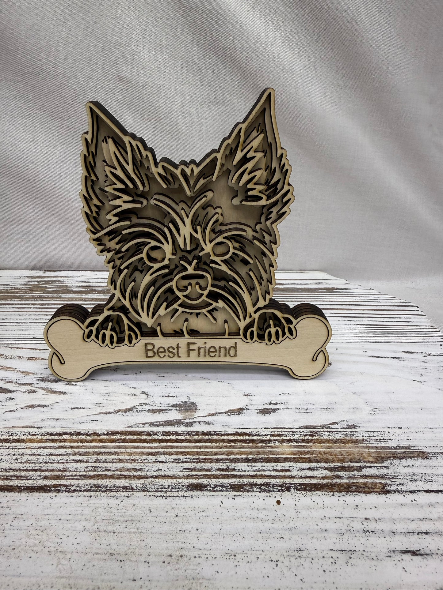 Yorkie Best Friend Multilayer Cut