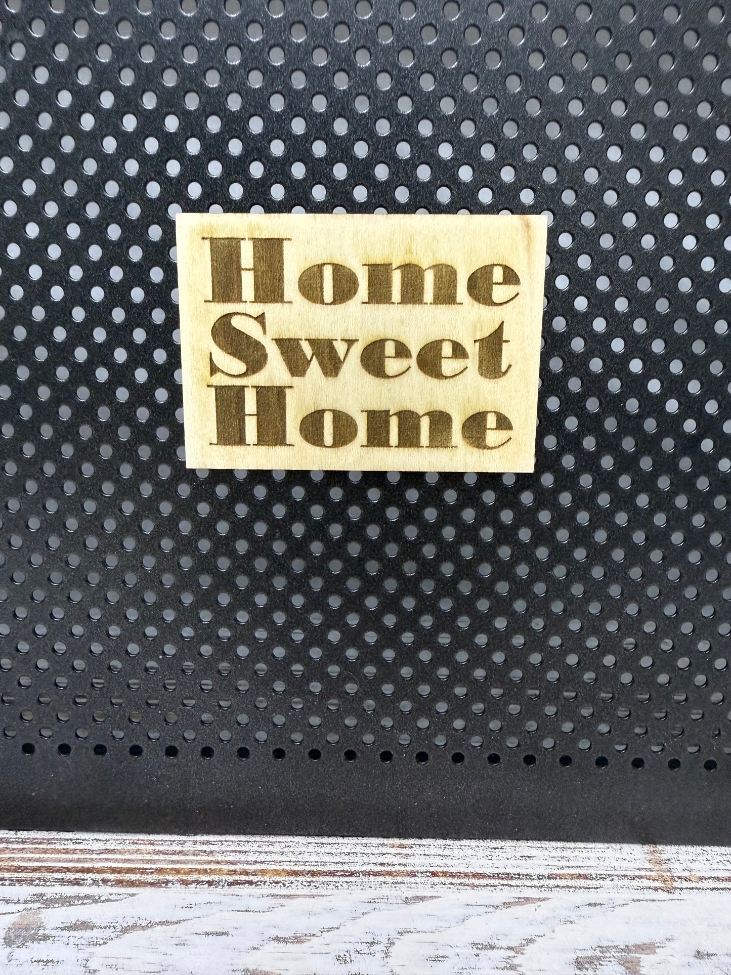 Home Sweet Home Laser Engraved Wood Magnet