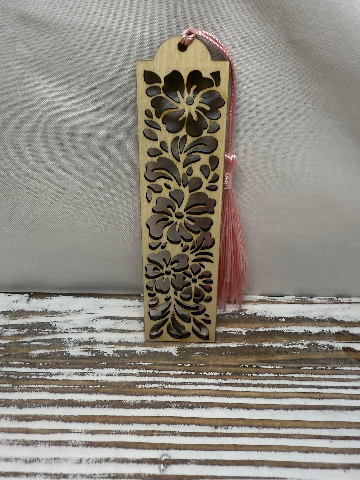 Floral Theme - Laser Engraved Wood Bookmarks