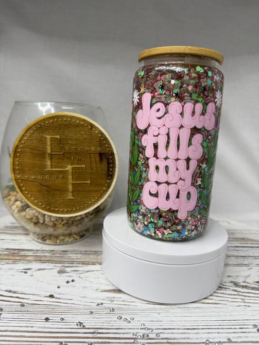 Jesus Fills My Cup Snow Globe Tumbler