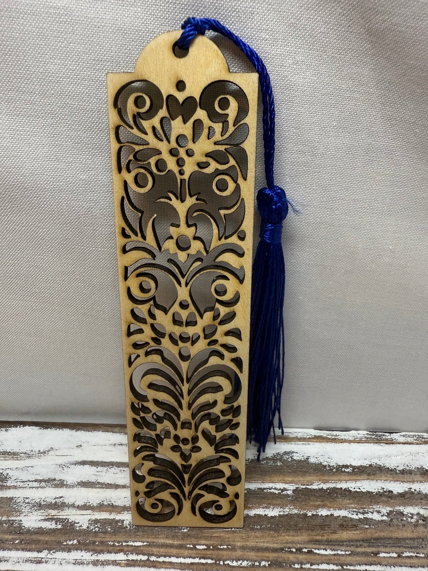 Floral Theme - Laser Engraved Wood Bookmarks