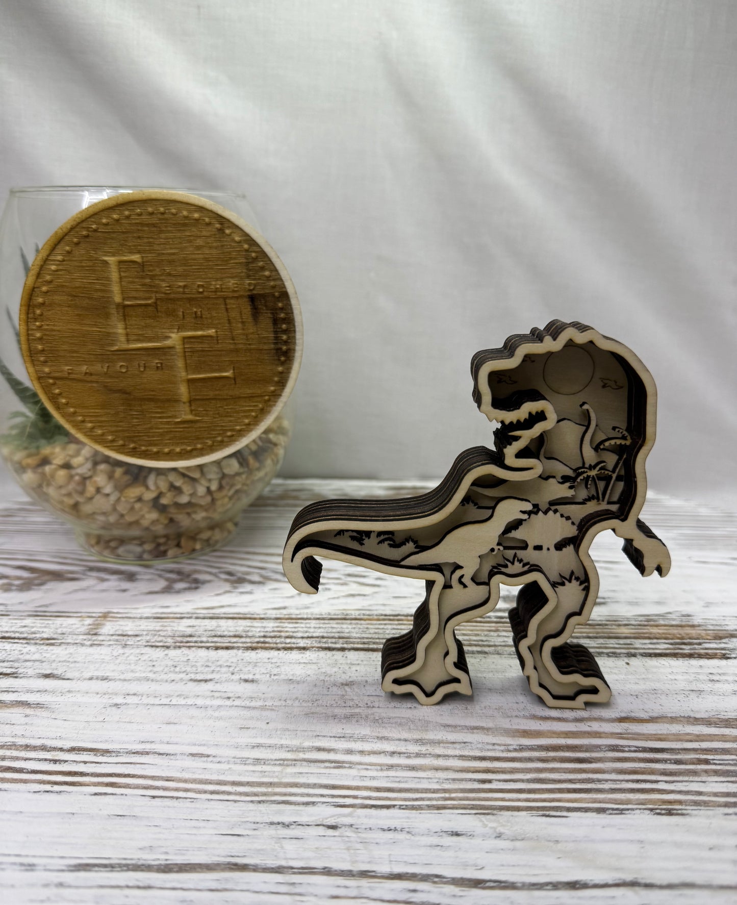 T-Rex Multilayer Wood Decor
