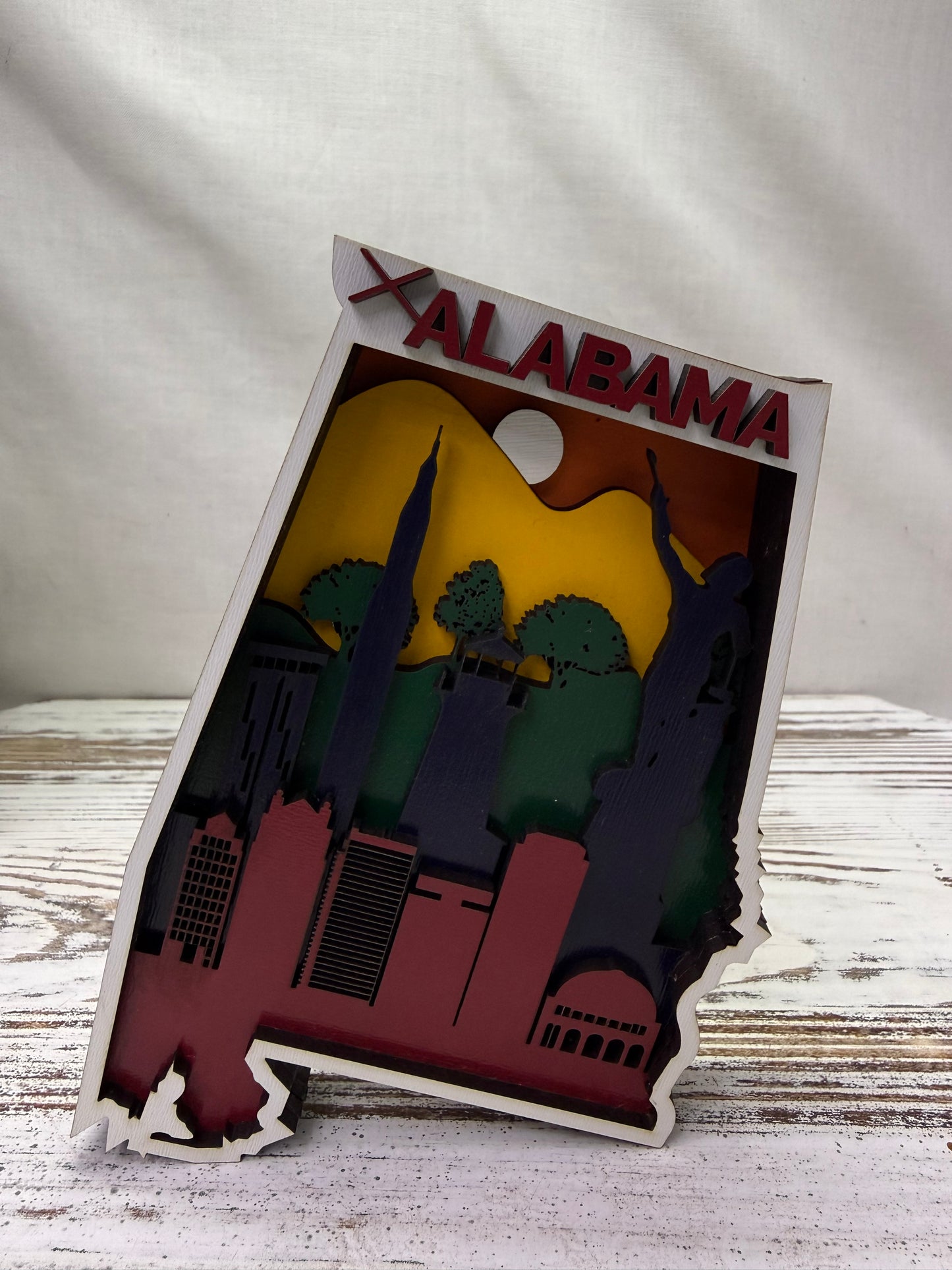 Alabama Layered Wood Display