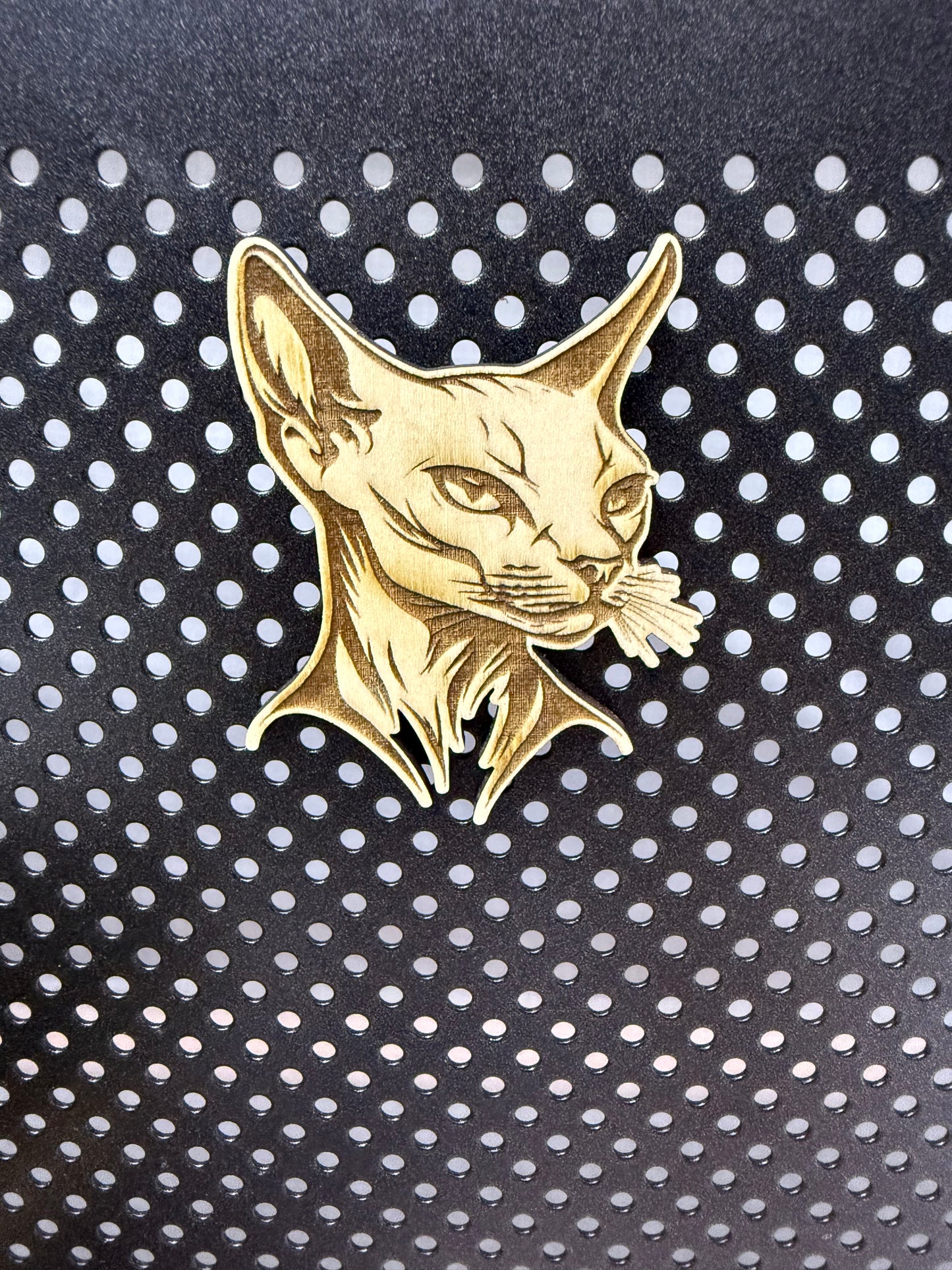 Peterbald- Cat Laser Engraved Wood Magnet