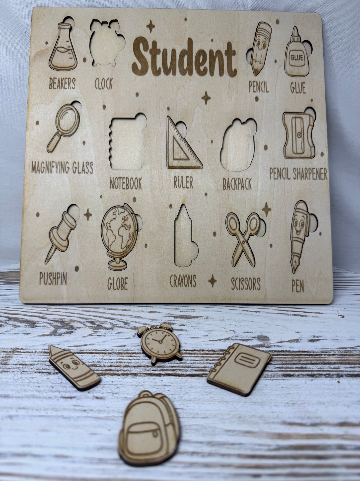 Student Exploration Wooden Puzzle – Kids Learning Board