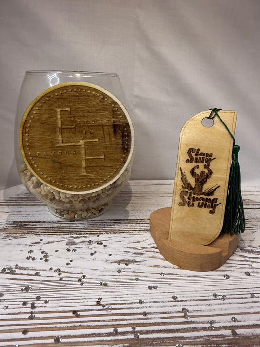 Stay Strong - Laser Engraved Wood Bookmark