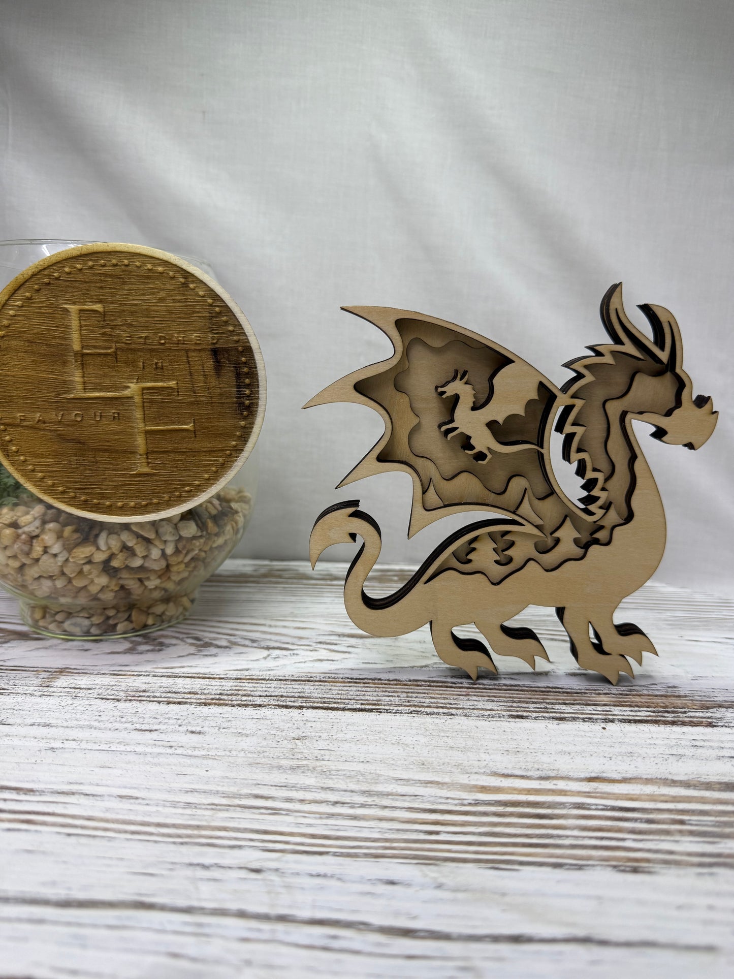 Forest Dragon Multilayer Wood Decor