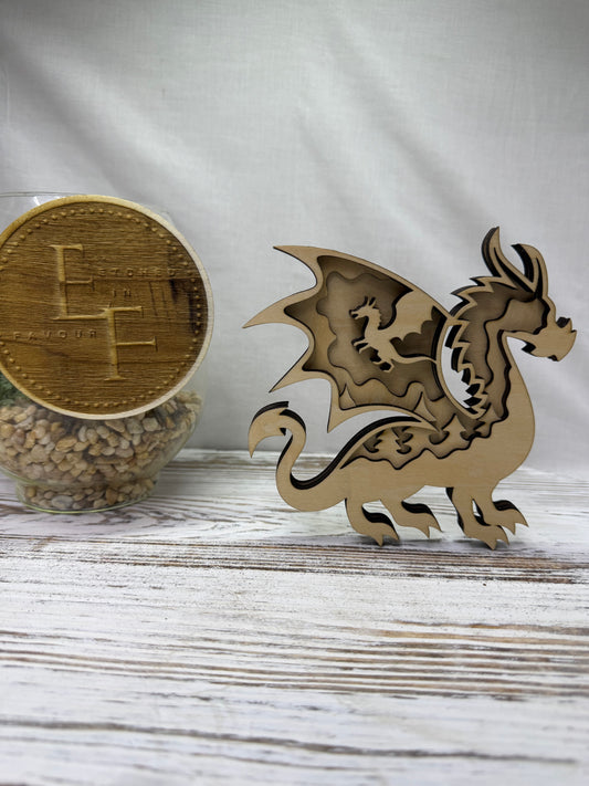 Forest Dragon Multilayer Wood Decor