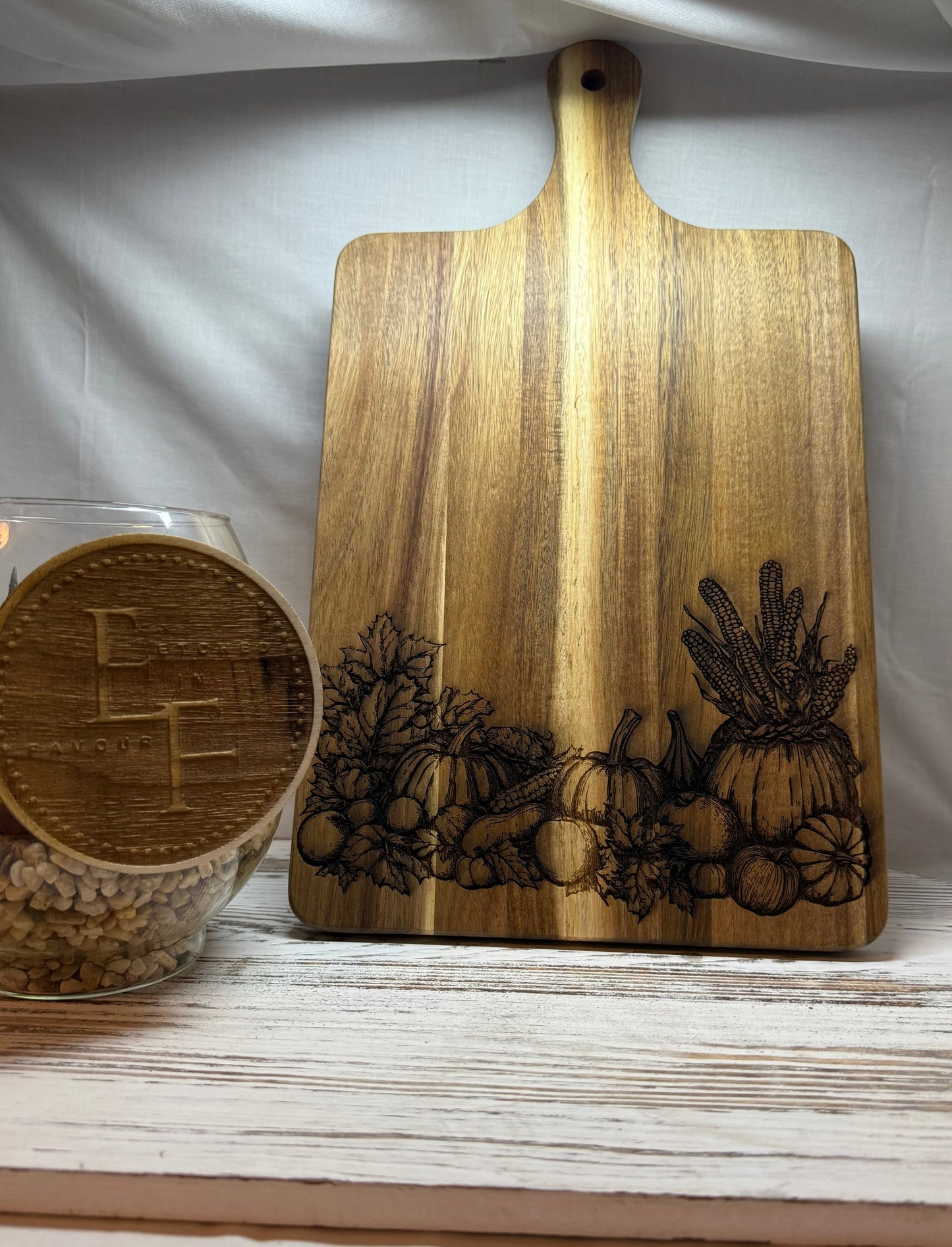 Fall Festivities Laser Engraved Cutting Board